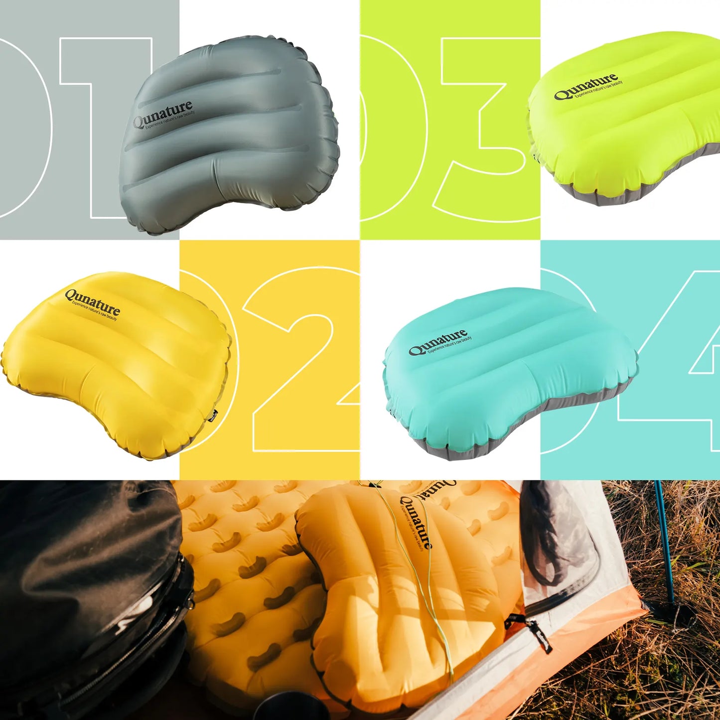 Inflatable camping pillow