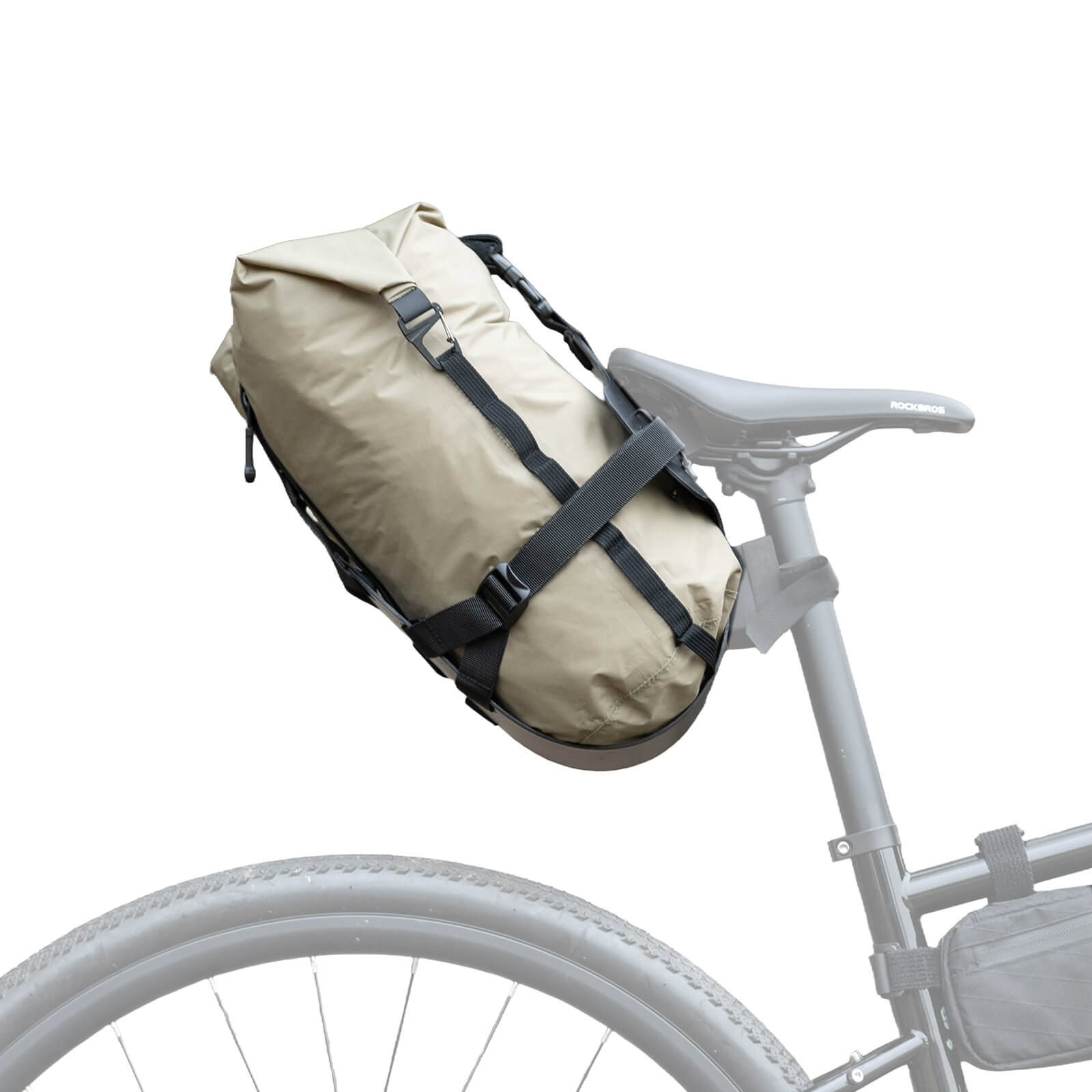 Bikepacking Heck-Gepäckträger + Wasserdichte Kompressionstasche Set
