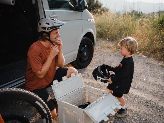 Die Freude einer Vater-Sohn-Radtour