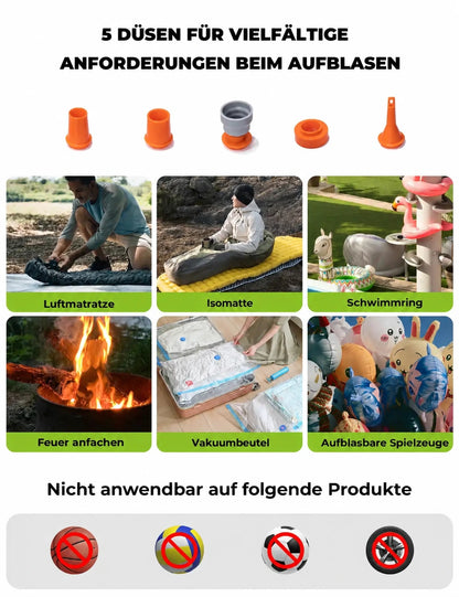 4,2-kPa-Mini-Luftpumpe mit 800-mAh-Akku und LED