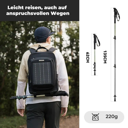 Wander-Set  Leichte Teleskopstöcke & Flexibler 30–35L Rucksack