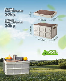 Faltbare Campingbox mit Deckel