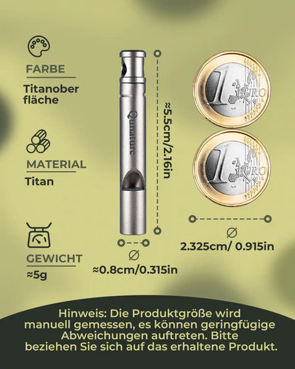 Titanstahl Pfeife