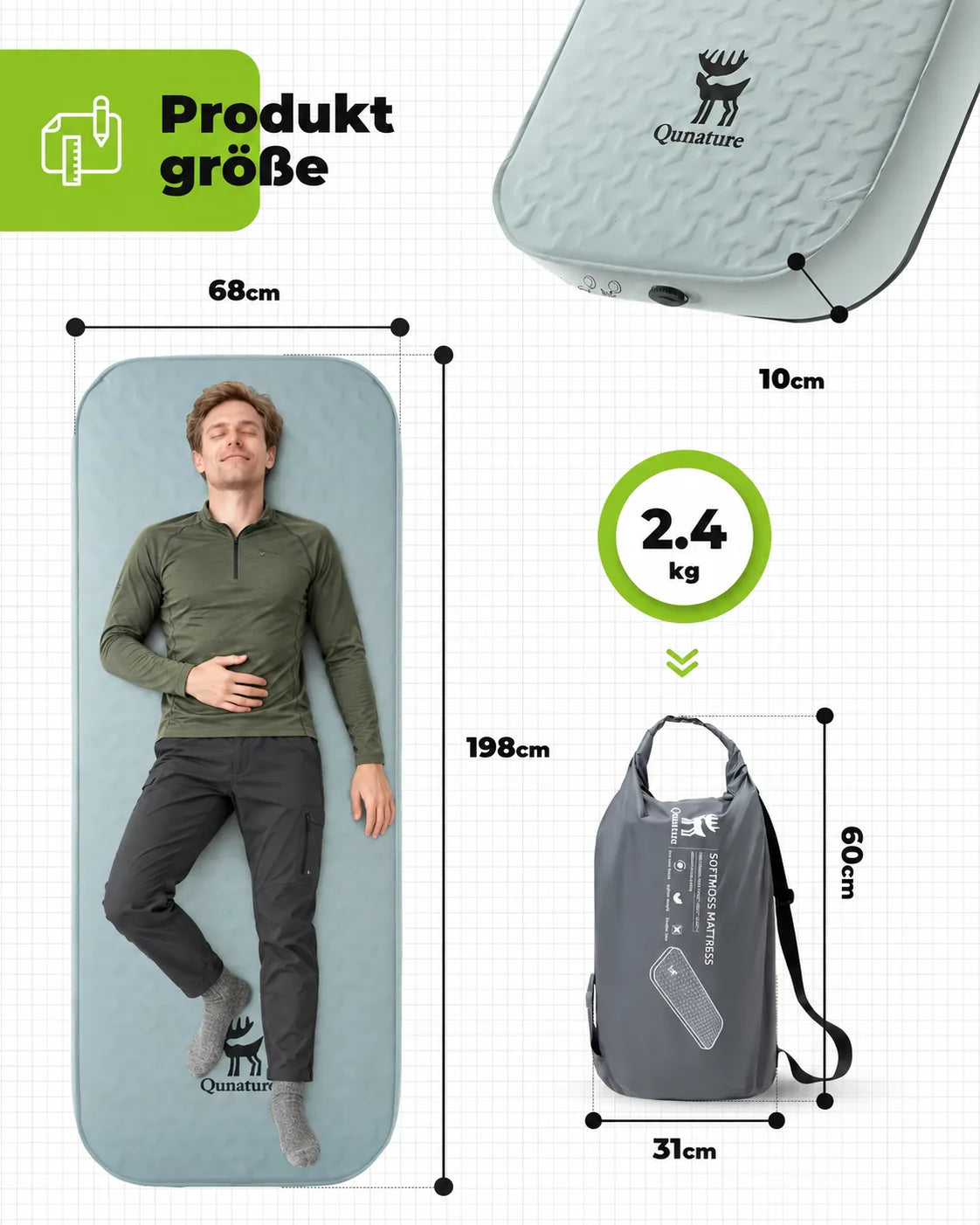 Camping Isomatte mit Schaumfüllung