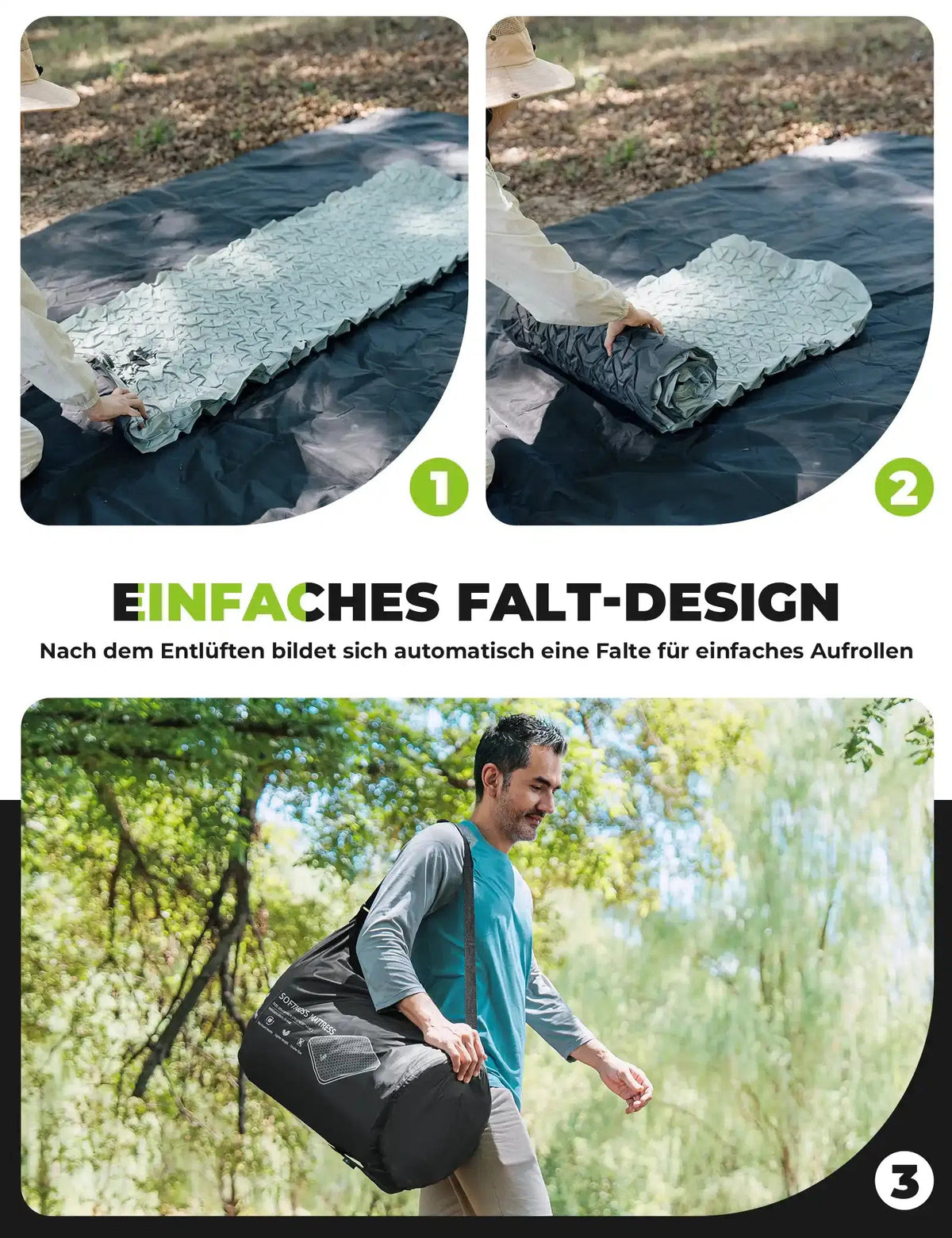 Camping Isomatte mit Schaumfüllung