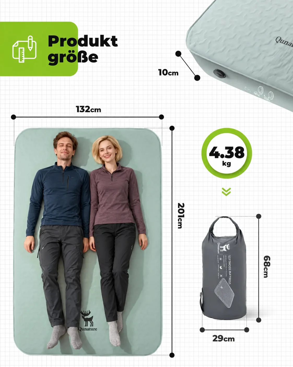 Camping Isomatte mit Schaumfüllung