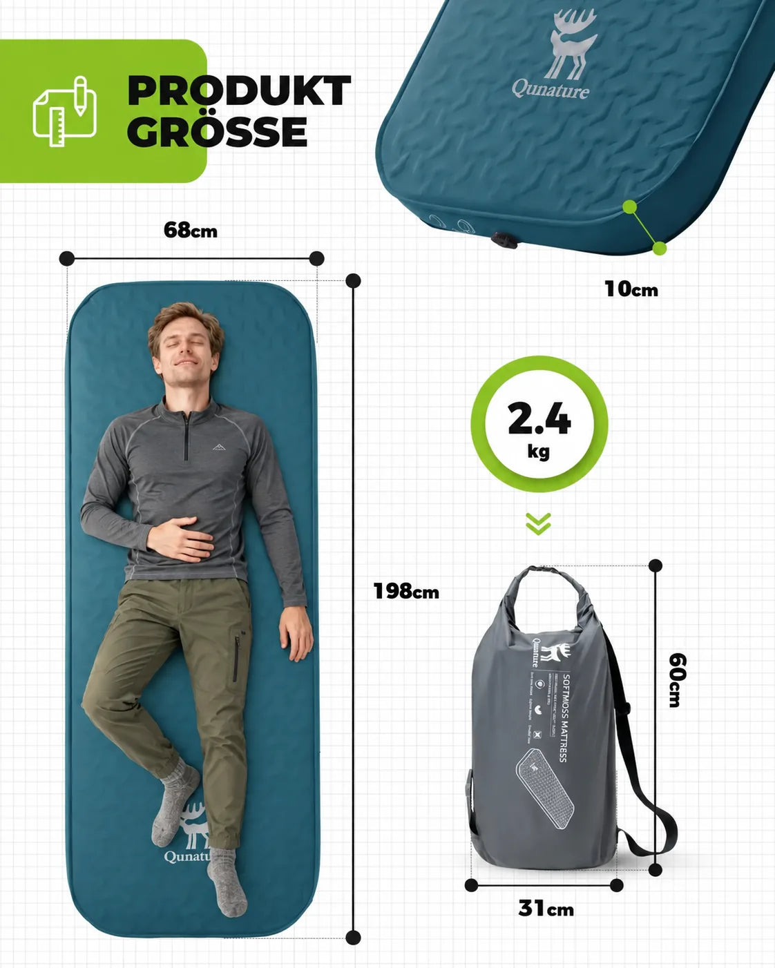 Camping Isomatte mit Schaumfüllung