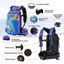 Children's ski training backpack with strap