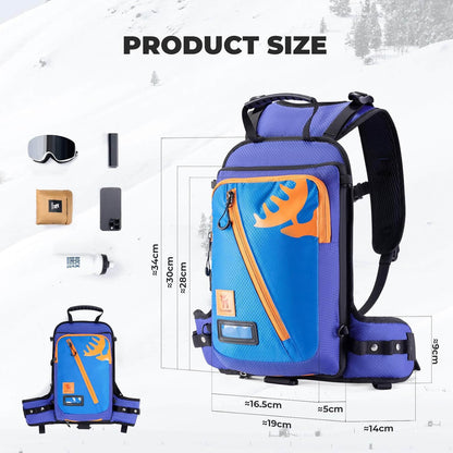 Children's ski training backpack with strap