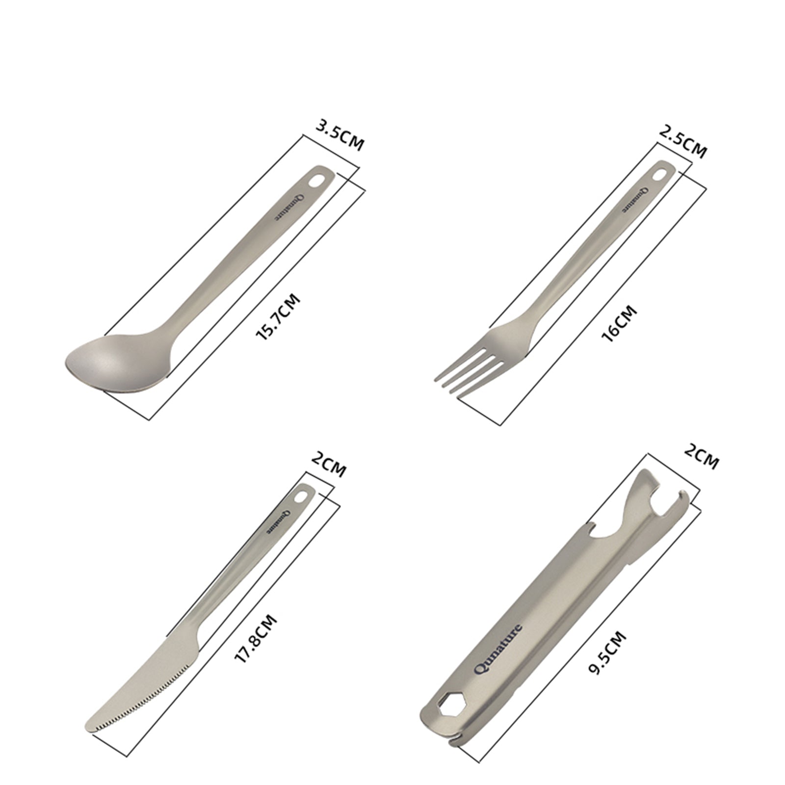 Leichtes Titan Besteck Set