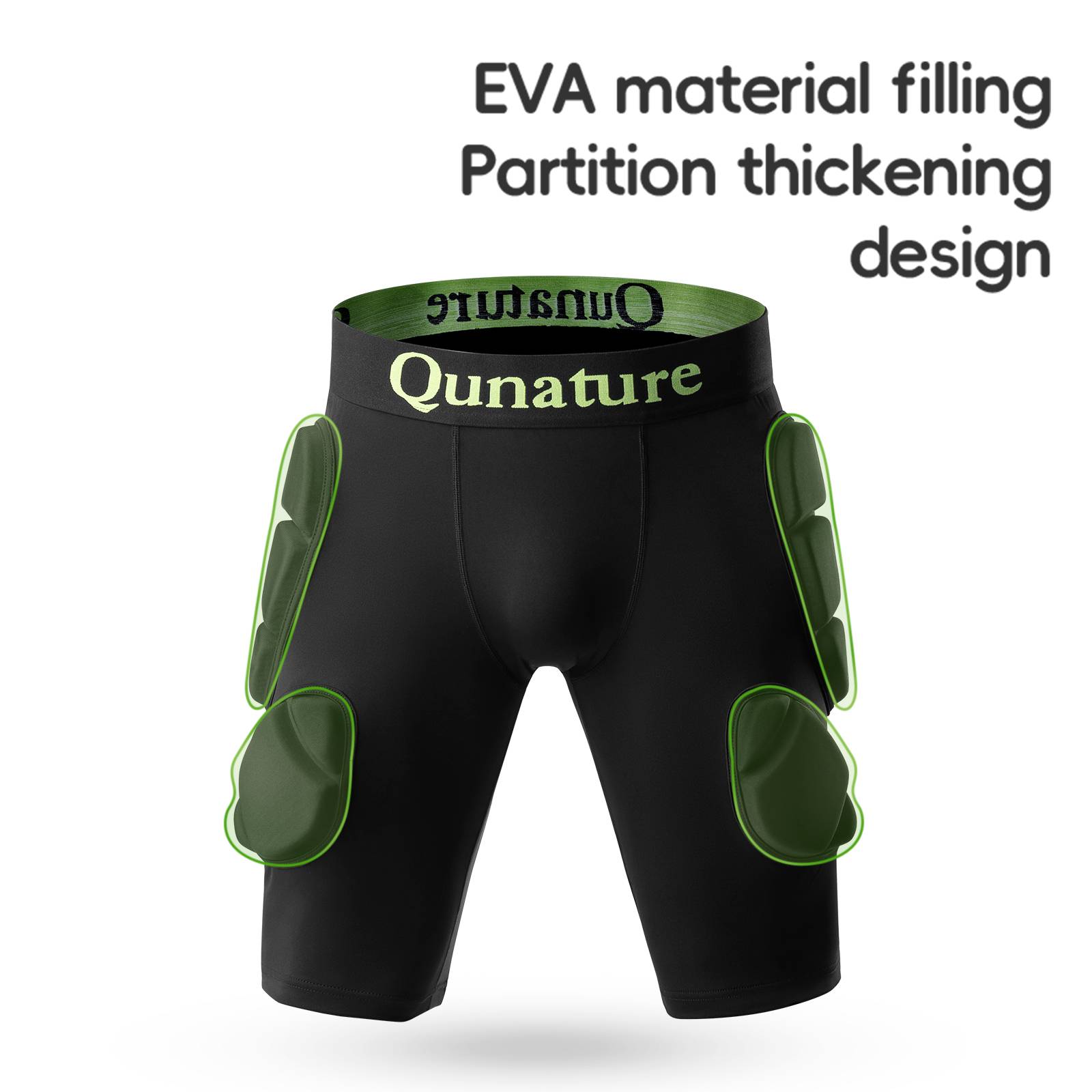 Qunature 3D H¨¹ftpolster Protektorenhose EVA Crash-Pad