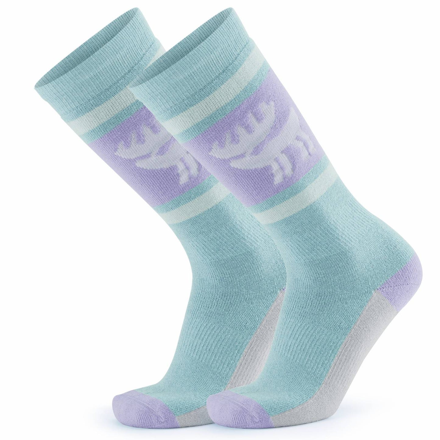 Qunature Ski Sock Unisex Skisocken #Color_Elch-Gr¨¹n