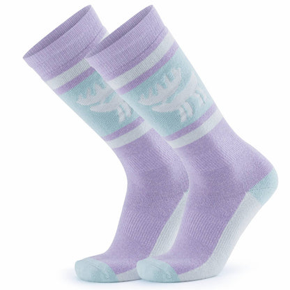 Qunature Ski Sock Unisex Skisocken #Color_Elch-Lila