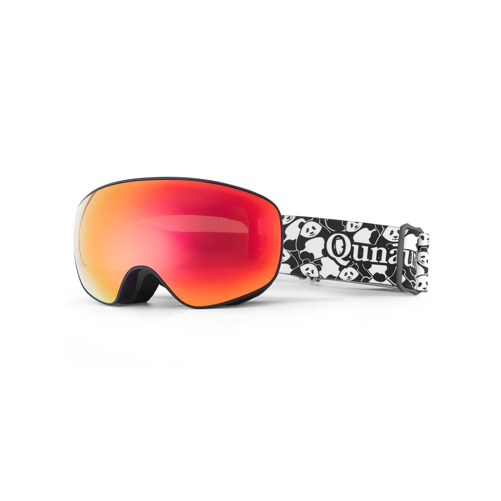Qunature Skibrille Snowboard Brille f¨¹r Brillentr?ger Kinder Erwachsene #Color_Orange-Mittlere