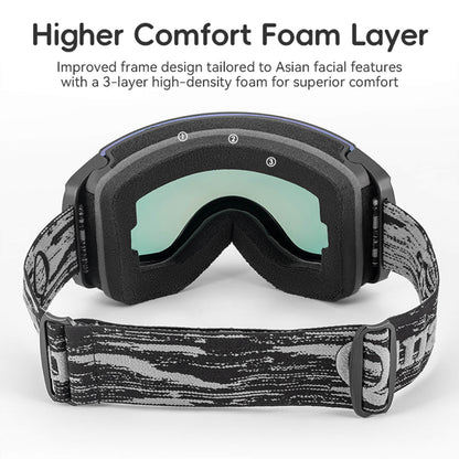 Antifog UV400 Skibrille für Brillenträger