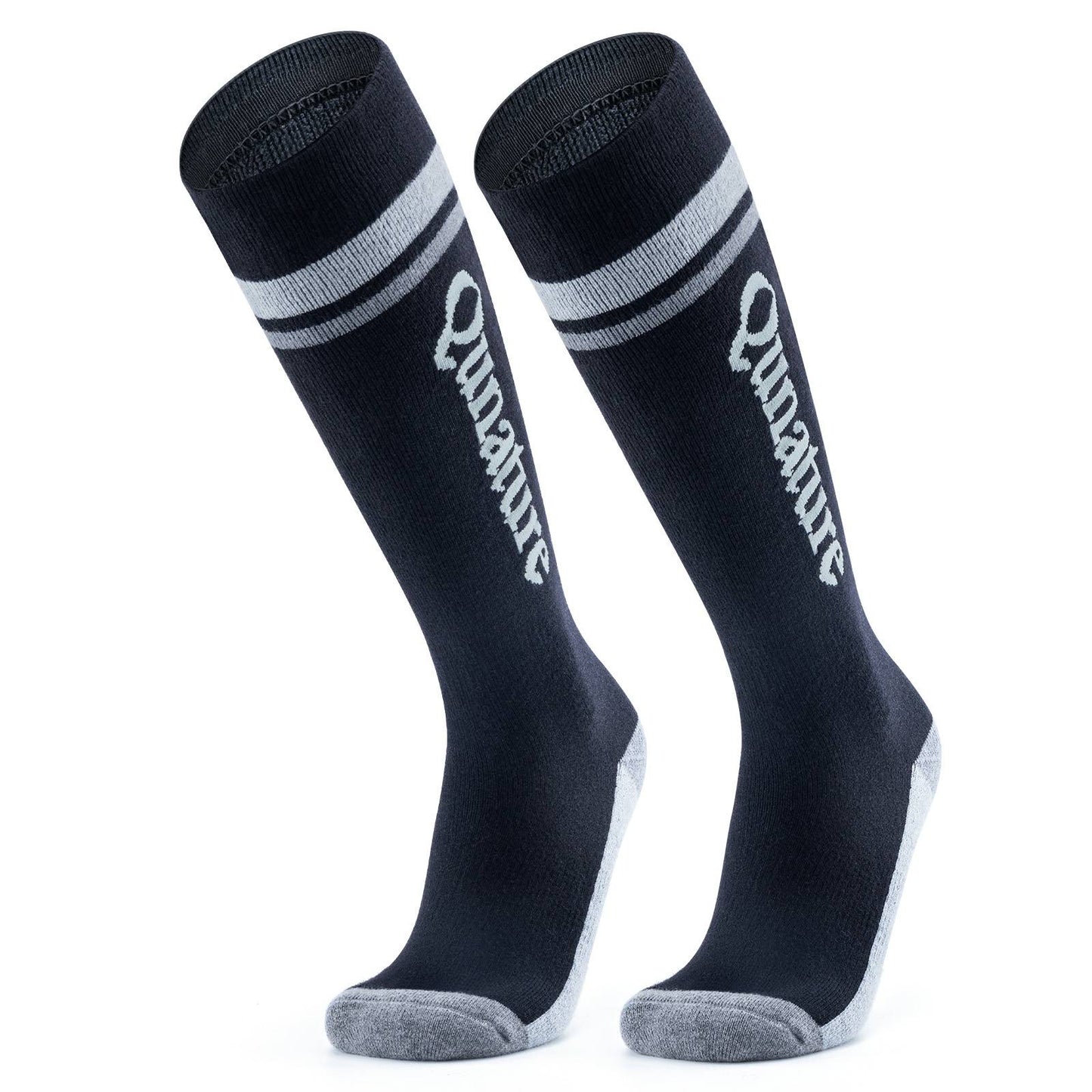 Qunature Thermo Skisocken Merino Erwachsene Atmungsaktiv #Color_Schwarz