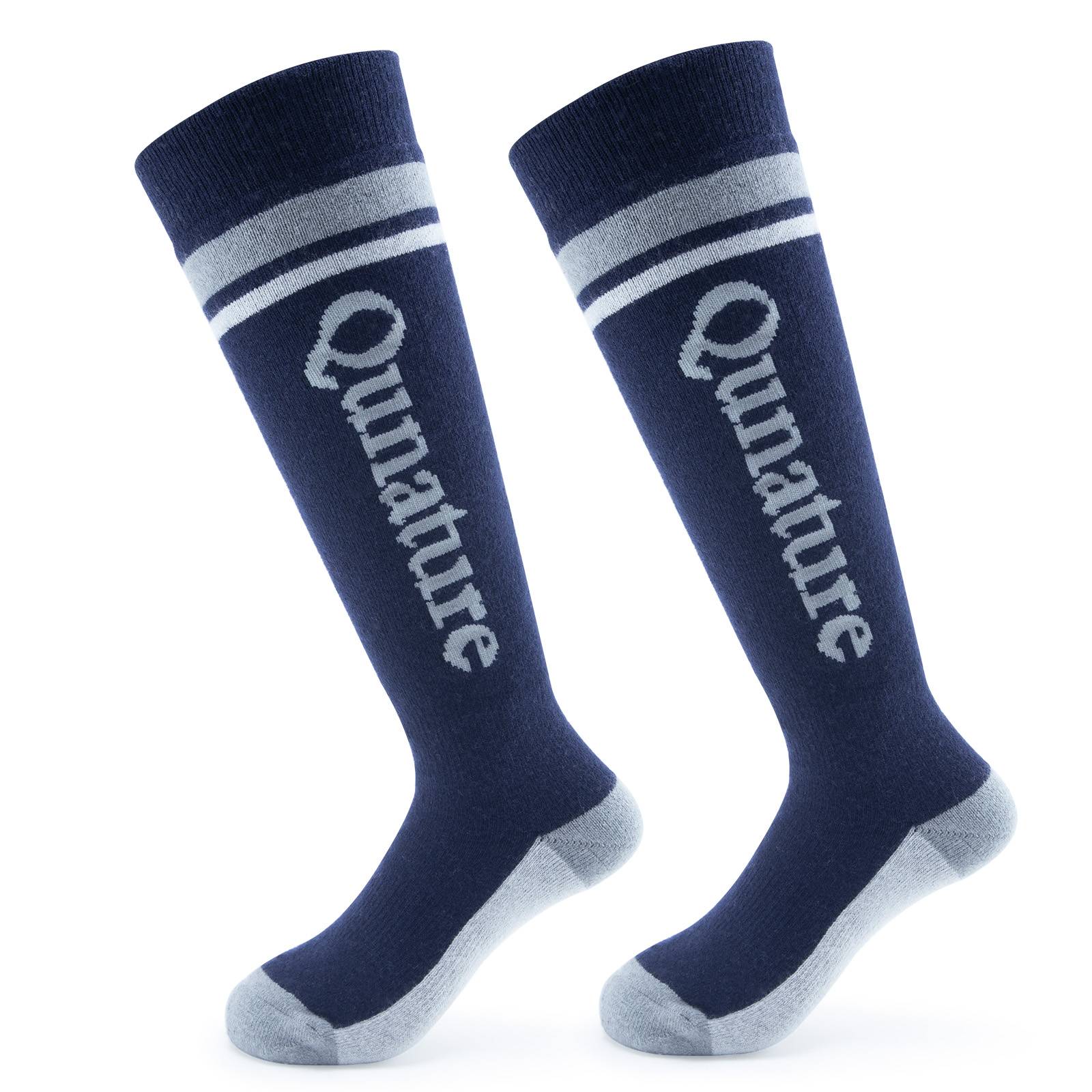 Qunature Thermo Skisocken Merino Kindern Atmungsaktiv #Color_Marineblau