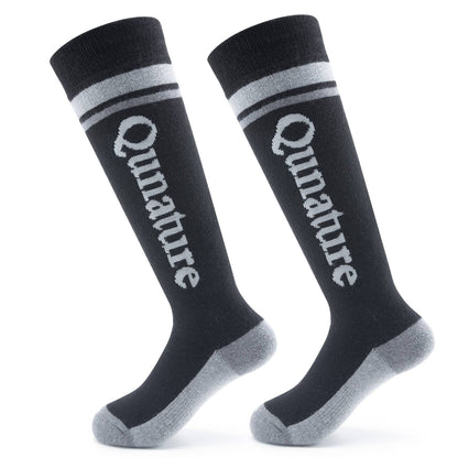 Qunature Thermo Skisocken Merino Kindern Atmungsaktiv #Color_Schwarz