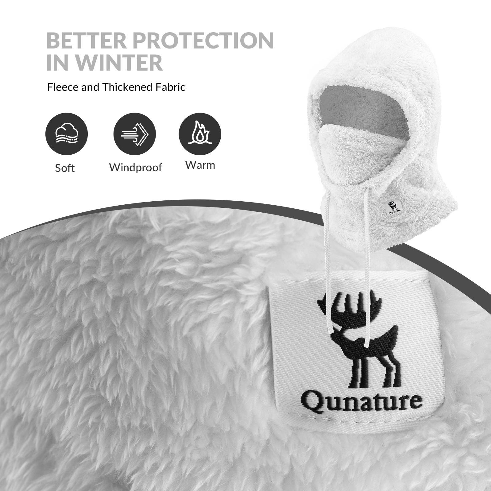 Qunature Thermo Sturmhaube Winddicht Balaclava #Color_Wei?