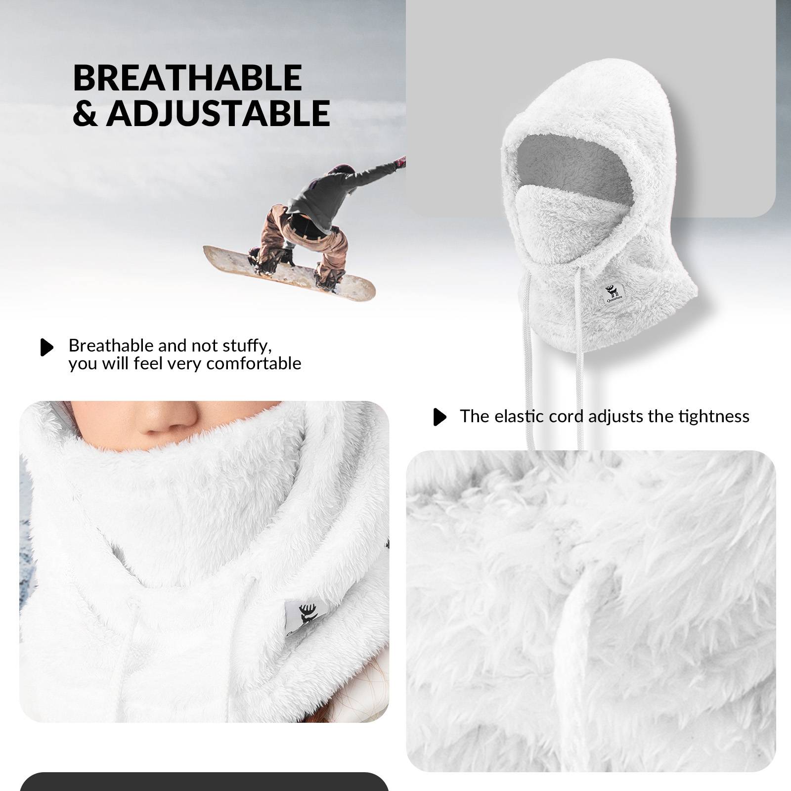 Qunature Thermo Sturmhaube Winddicht Balaclava #Color_Wei?