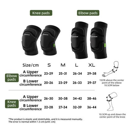 Qunature Verstellbare Weiche Ellenbogenschoner/Knieschoner mit SBR Polster