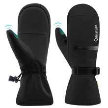 Qunature Wasserdichte Skihandschuhe XS-XL #Color_Schwarz