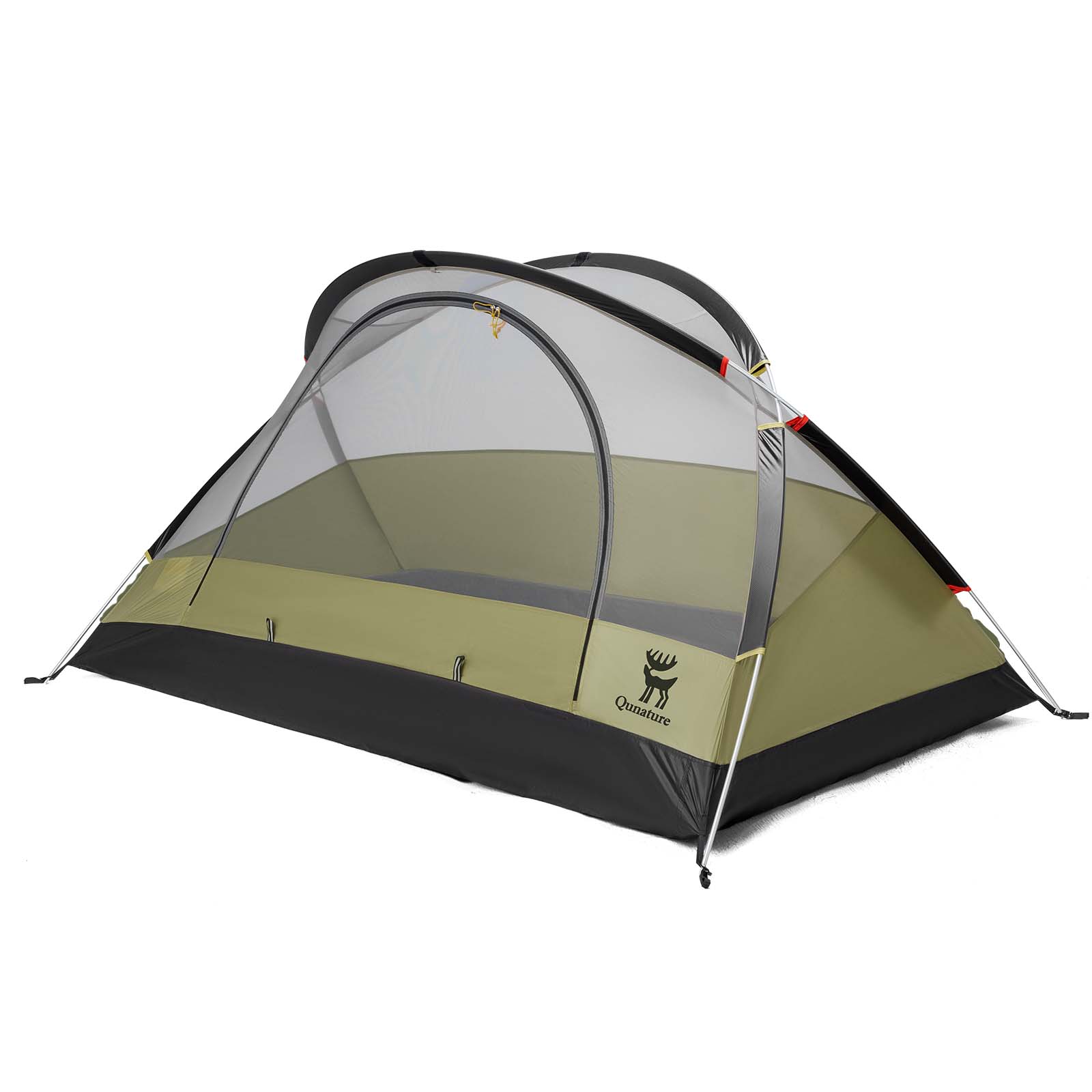 Qunature Wasserdichtes 2-Personen Rucksackzelt mit X-Struktur #Color_Olivgrün