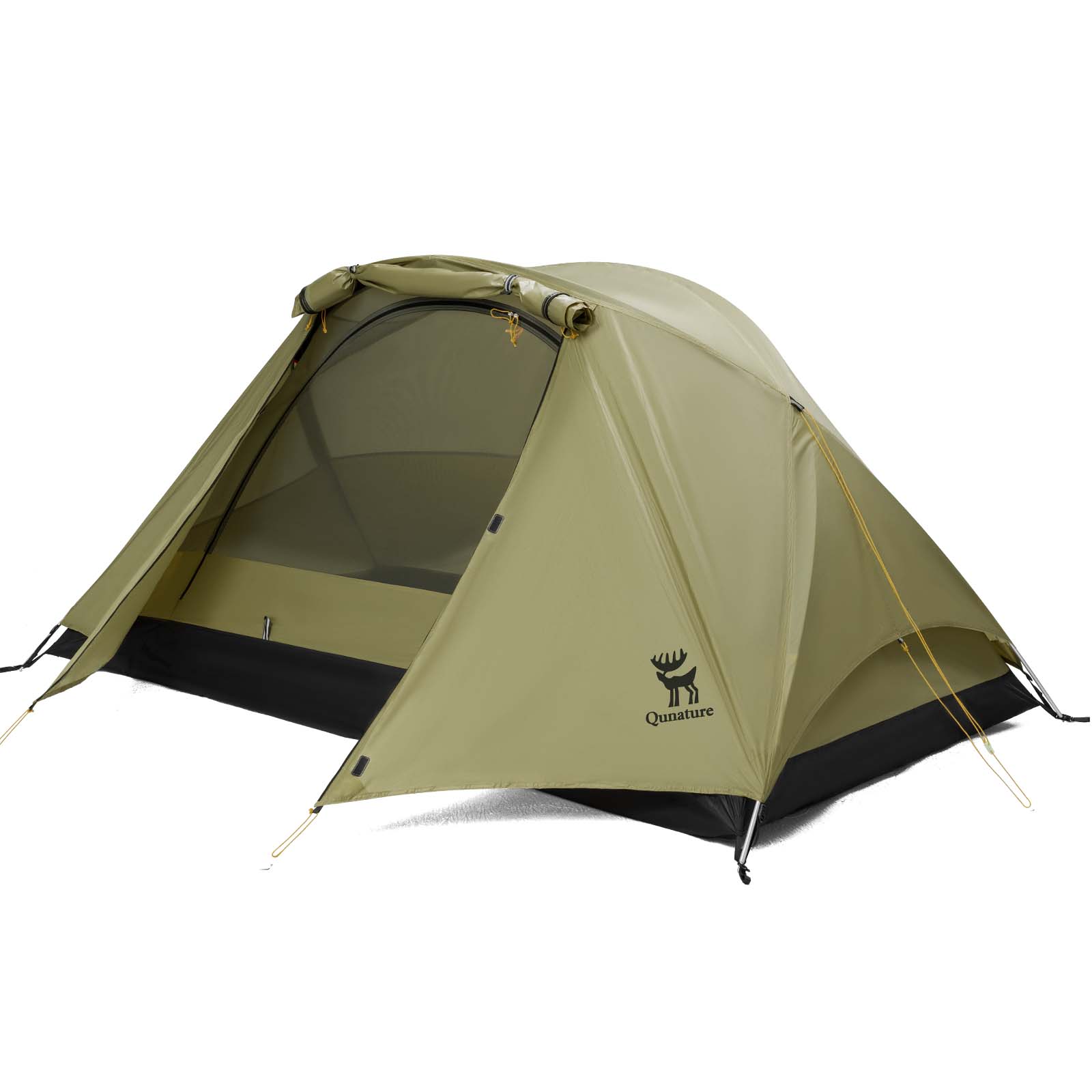 Qunature Wasserdichtes 2-Personen Rucksackzelt mit X-Struktur #Color_Olivgrün