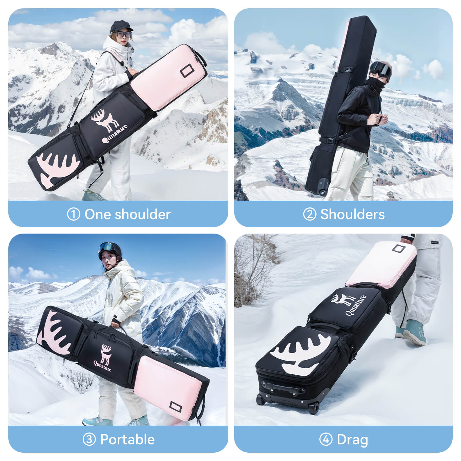 Skitasche mit Rollen