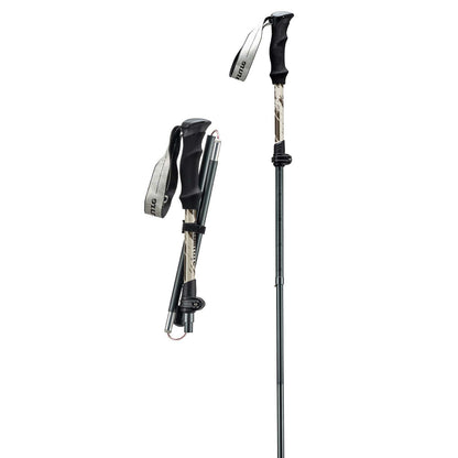 qunature wanderstöcke in aufgebauter und zusammengeklappter form