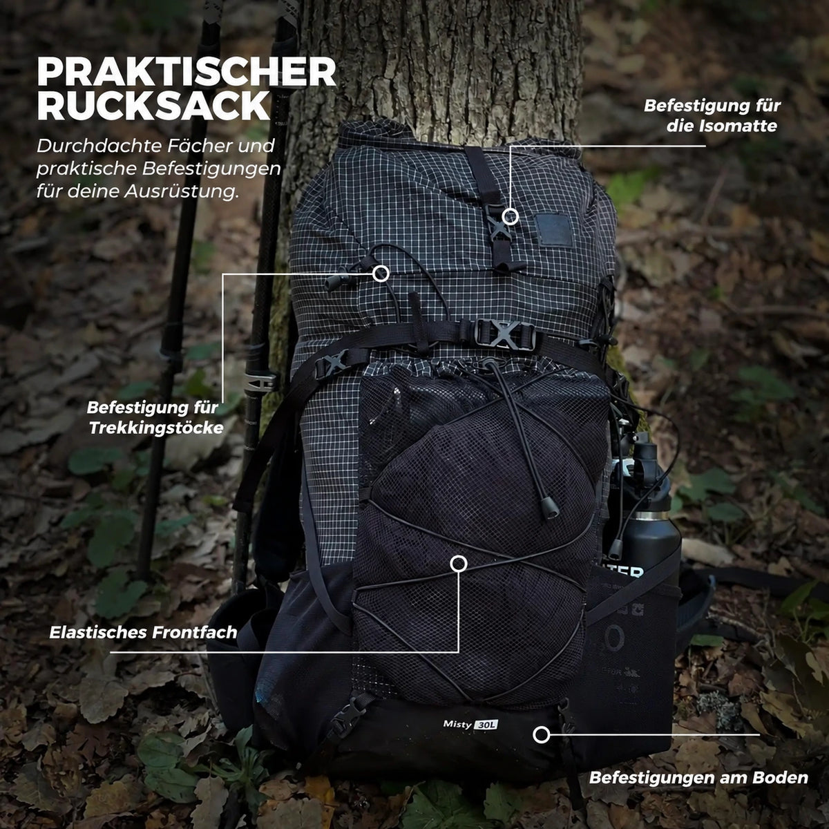 35L Erweiterbarer Outdoor-Rucksack