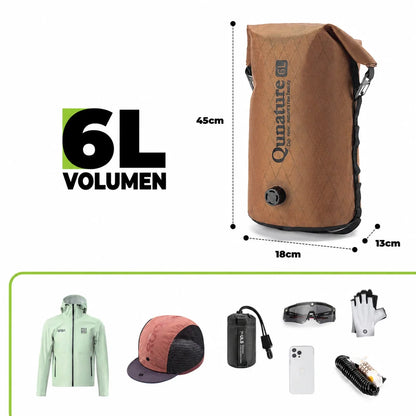 H63 Kompressionstasche – Maßangaben – Khaki / Khaki / 6L