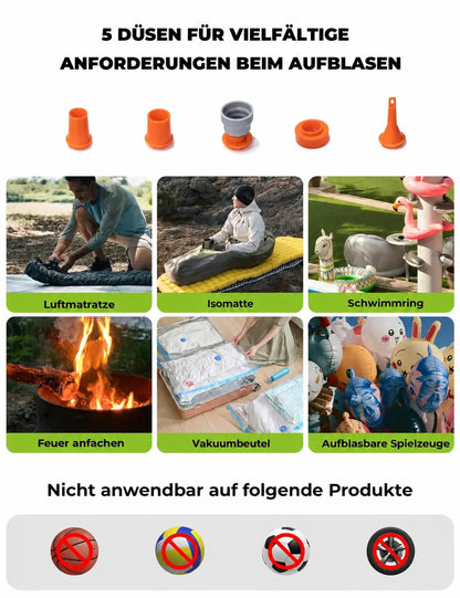 4,2-kPa-Mini-Luftpumpe mit 800-mAh-Akku und LED