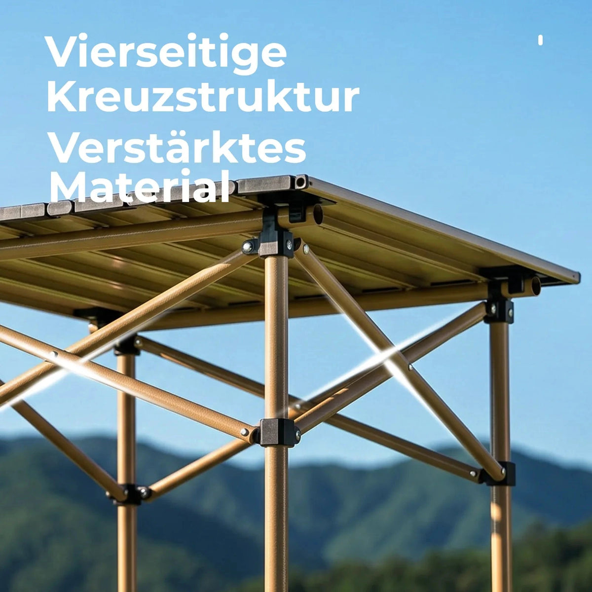 Tragbarer Rolltisch mit klappbarem Stahlgestell