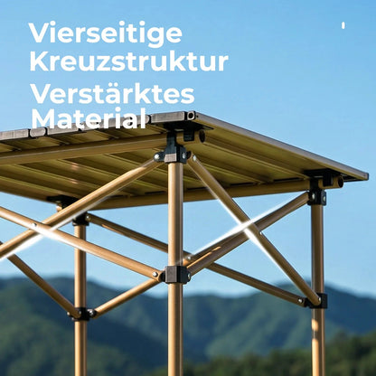 Tragbarer Rolltisch mit klappbarem Stahlgestell