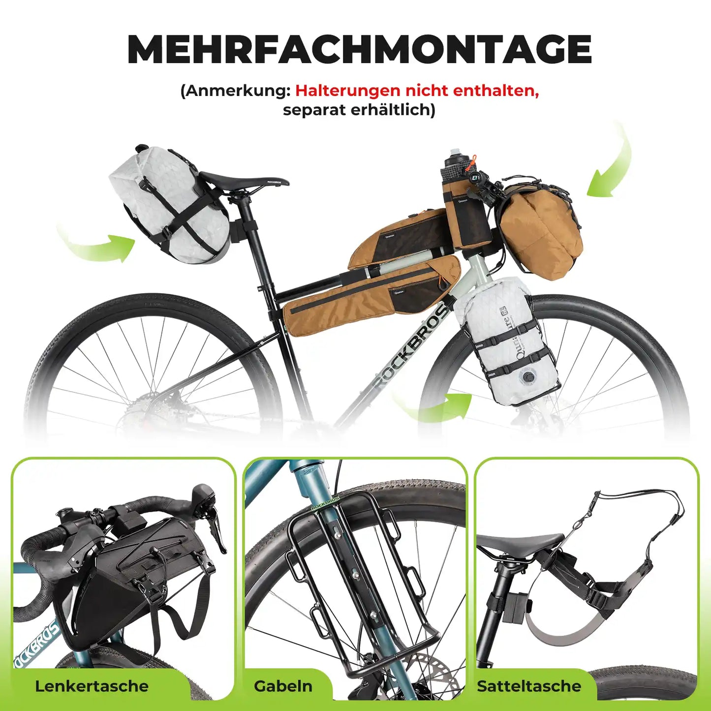 6l bikepacking tasche mehrfachmontage