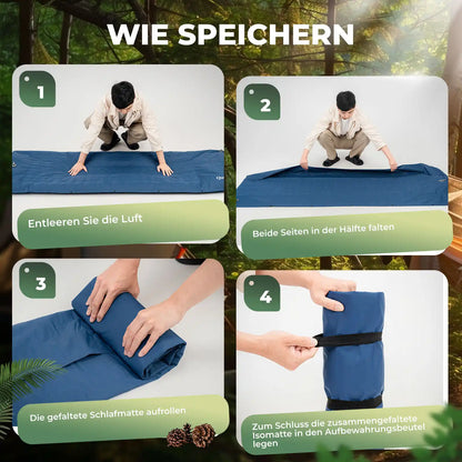 anleitung zum aufrollen und speichern der schlafmatte