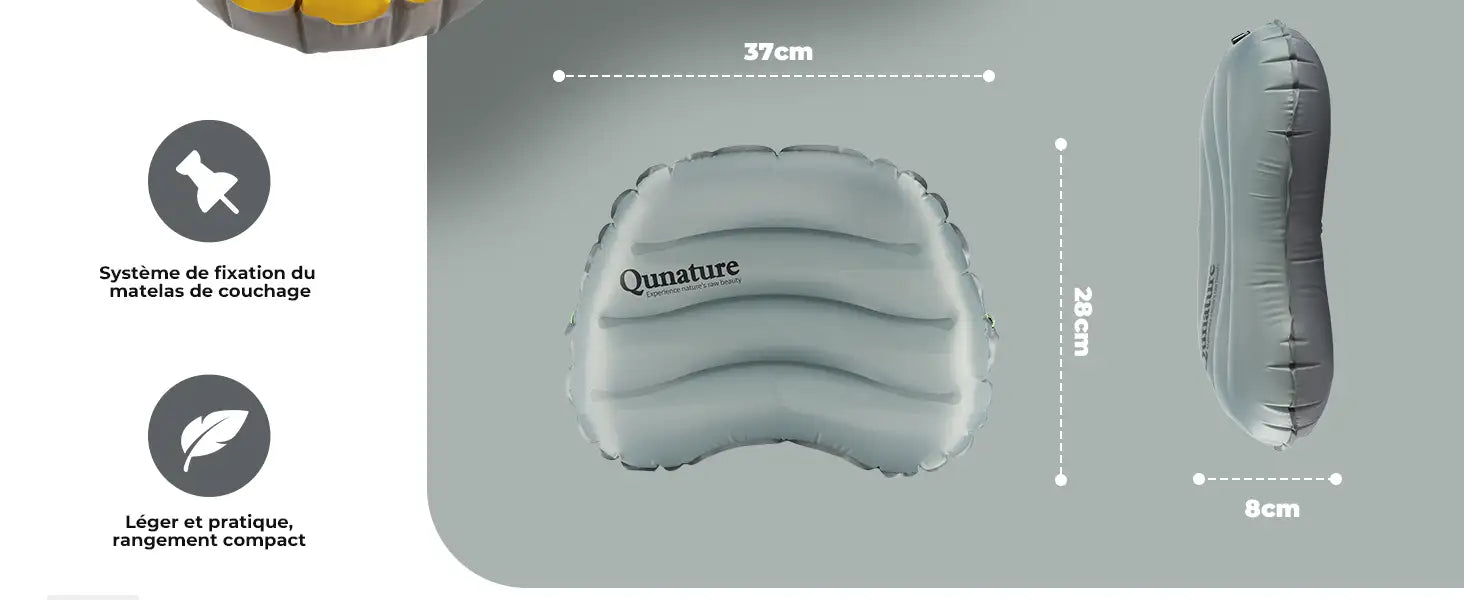 gemessene dimensionen des kissens: 37cm x 28cm x 8cm, kompakt und leicht zu verstauen