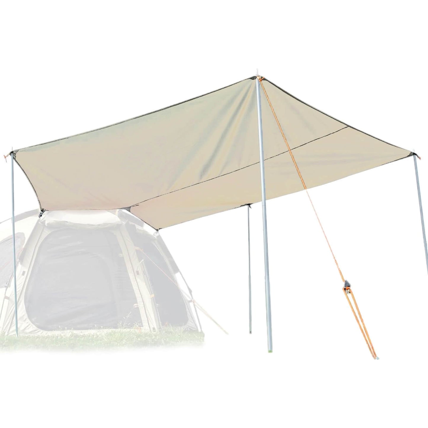 beige sonnensegel zeltplane