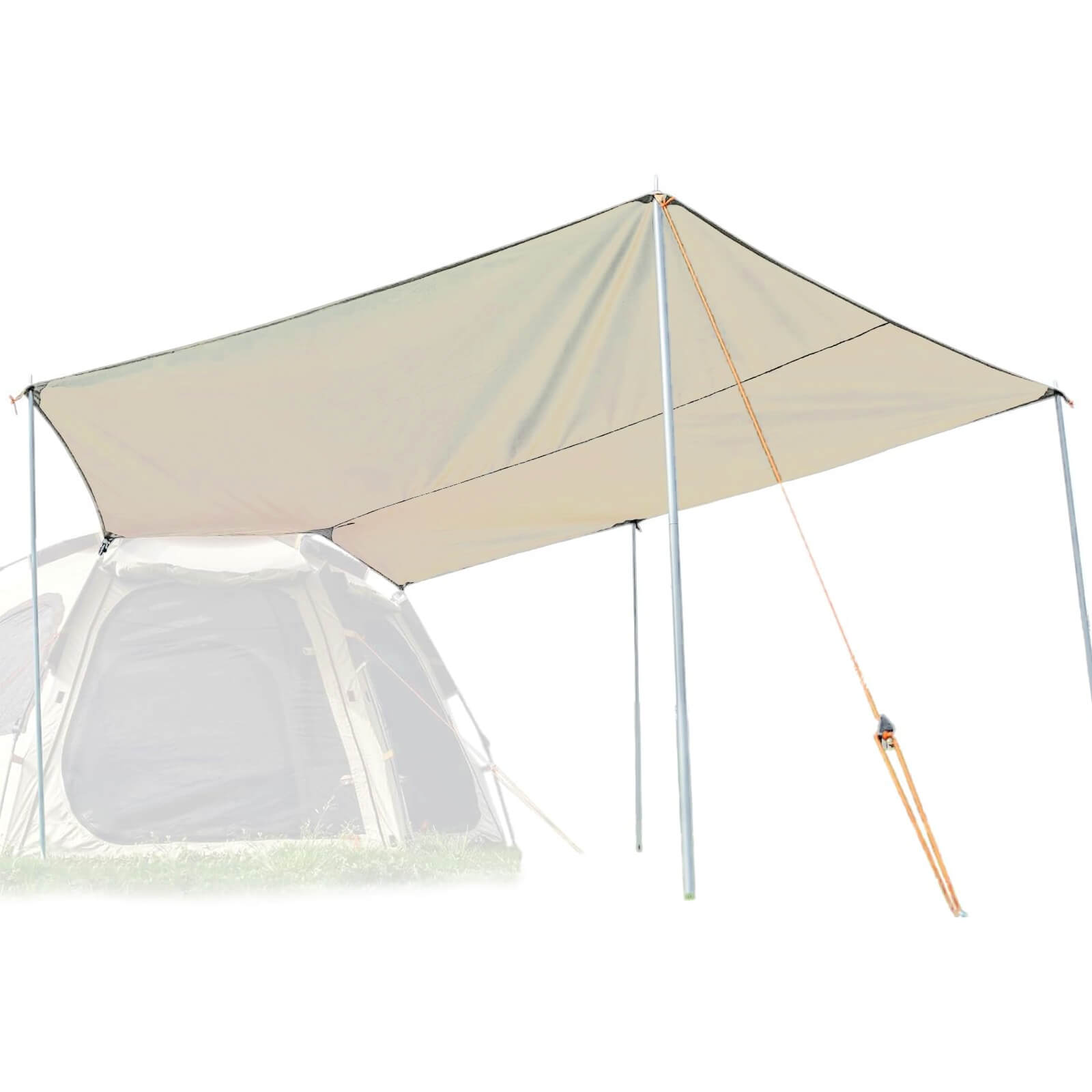 beige sonnensegel zeltplane