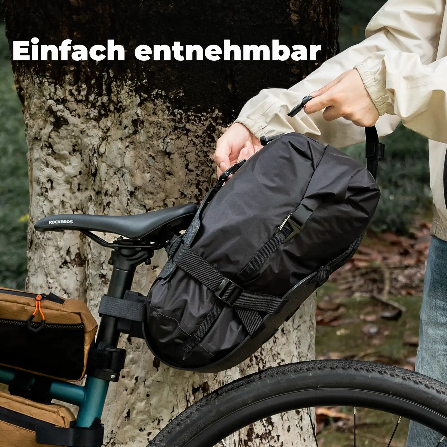 der bikepacking heck gepäckträger ist einfach zu montieren