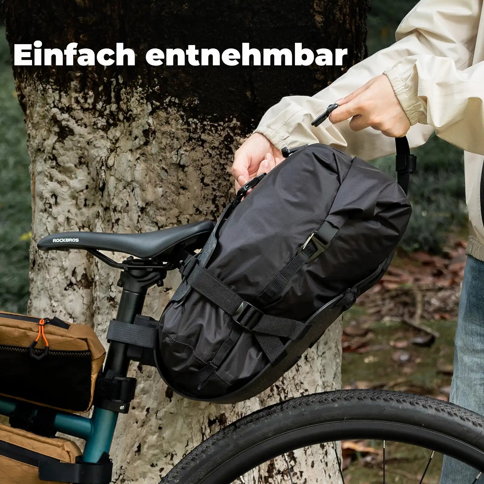 der bikepacking heck gepäckträger ist einfach zu montieren