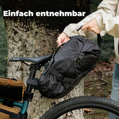 der bikepacking heck gepäckträger ist einfach zu montieren