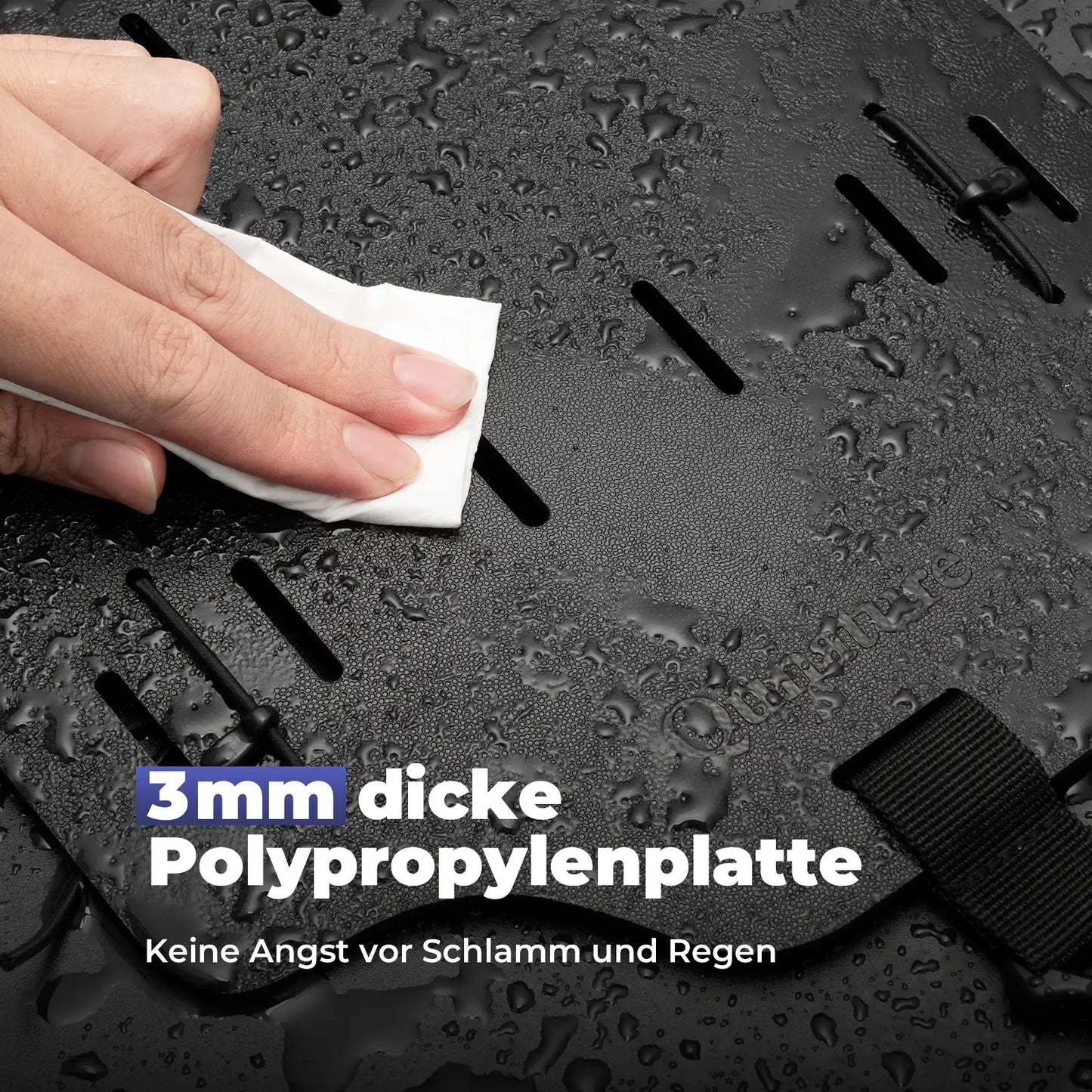 der bikepacking heck gepäckträger ist aus 3mm polypropylenplatte, leicht zu reinigen und wetterfest