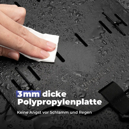 der bikepacking heck gepäckträger ist aus 3mm polypropylenplatte, leicht zu reinigen und wetterfest