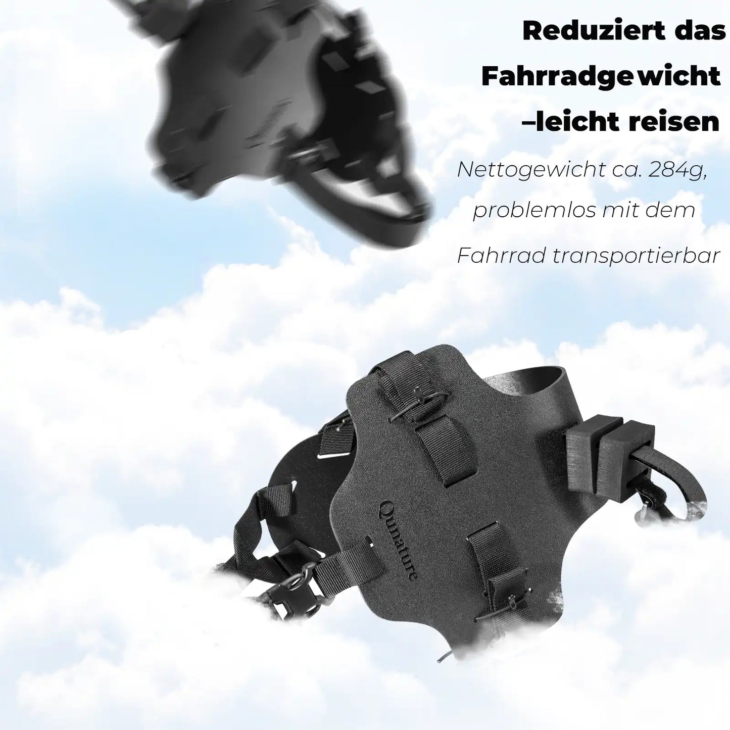 der schwarze bikepacking heck gepäckträger wiegt nur 248 gramm und ist sehr leicht