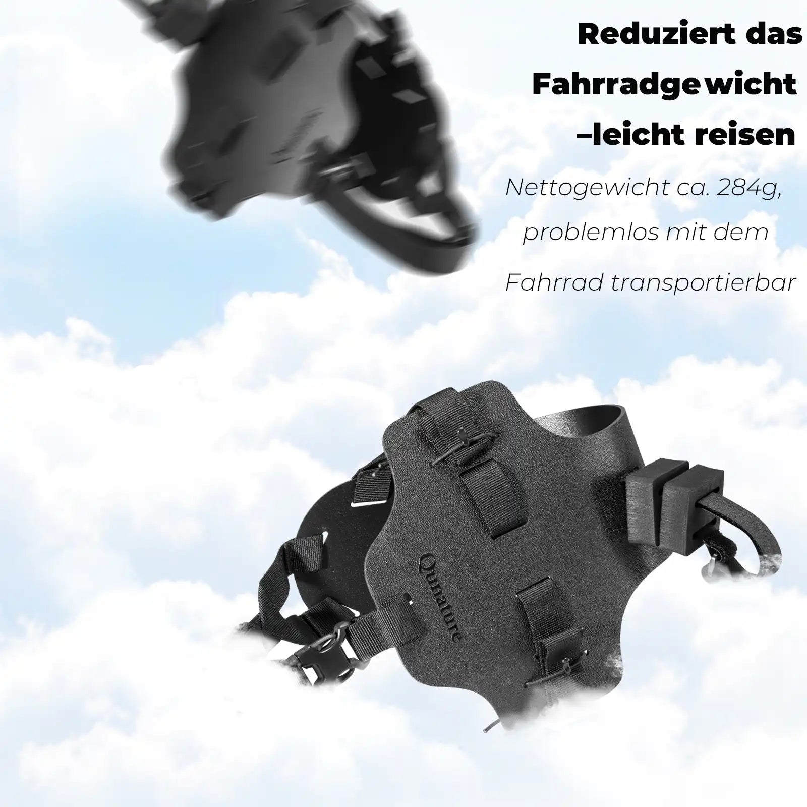 der schwarze bikepacking heck gepäckträger wiegt nur 248 gramm und ist sehr leicht