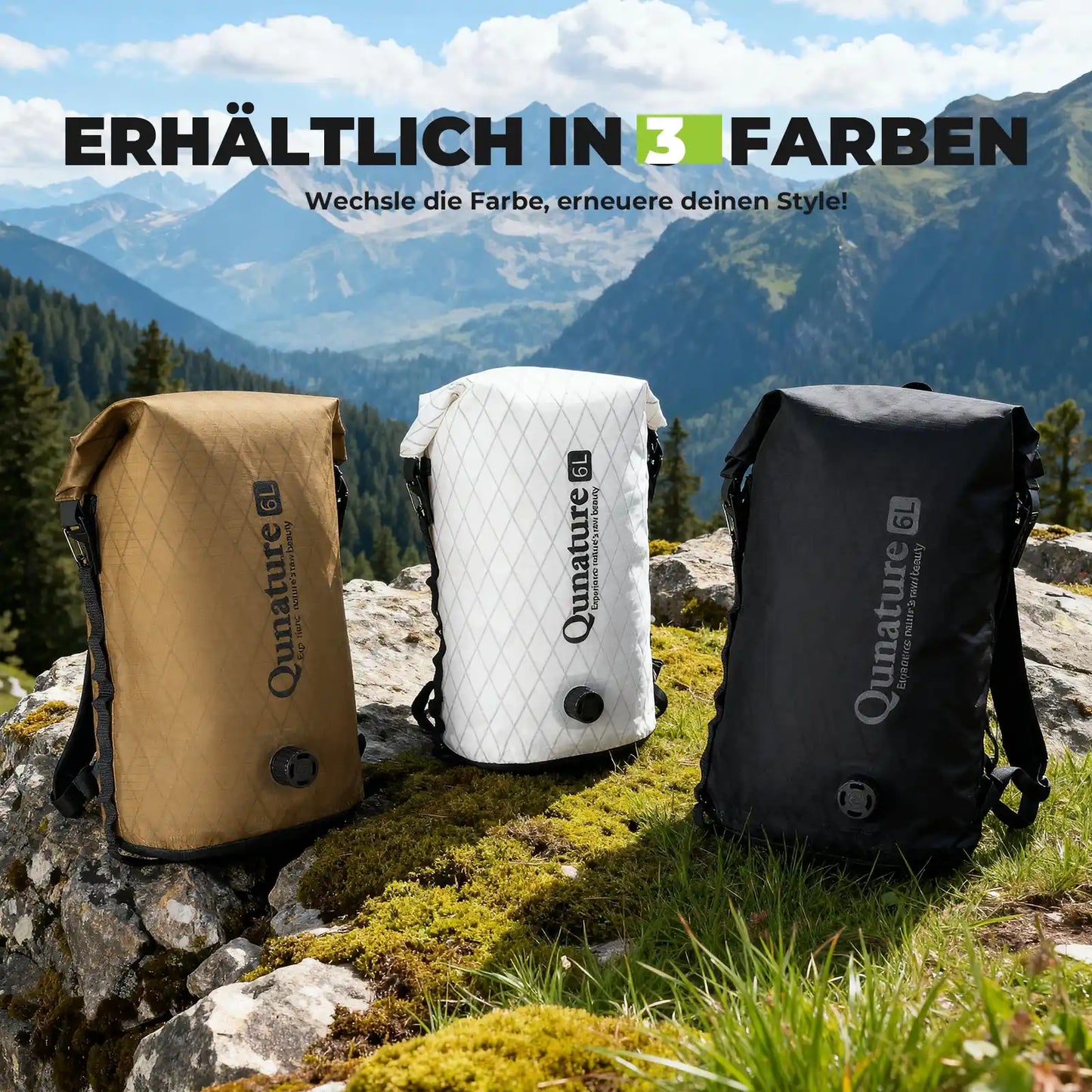 3 farben bikepacking tasche