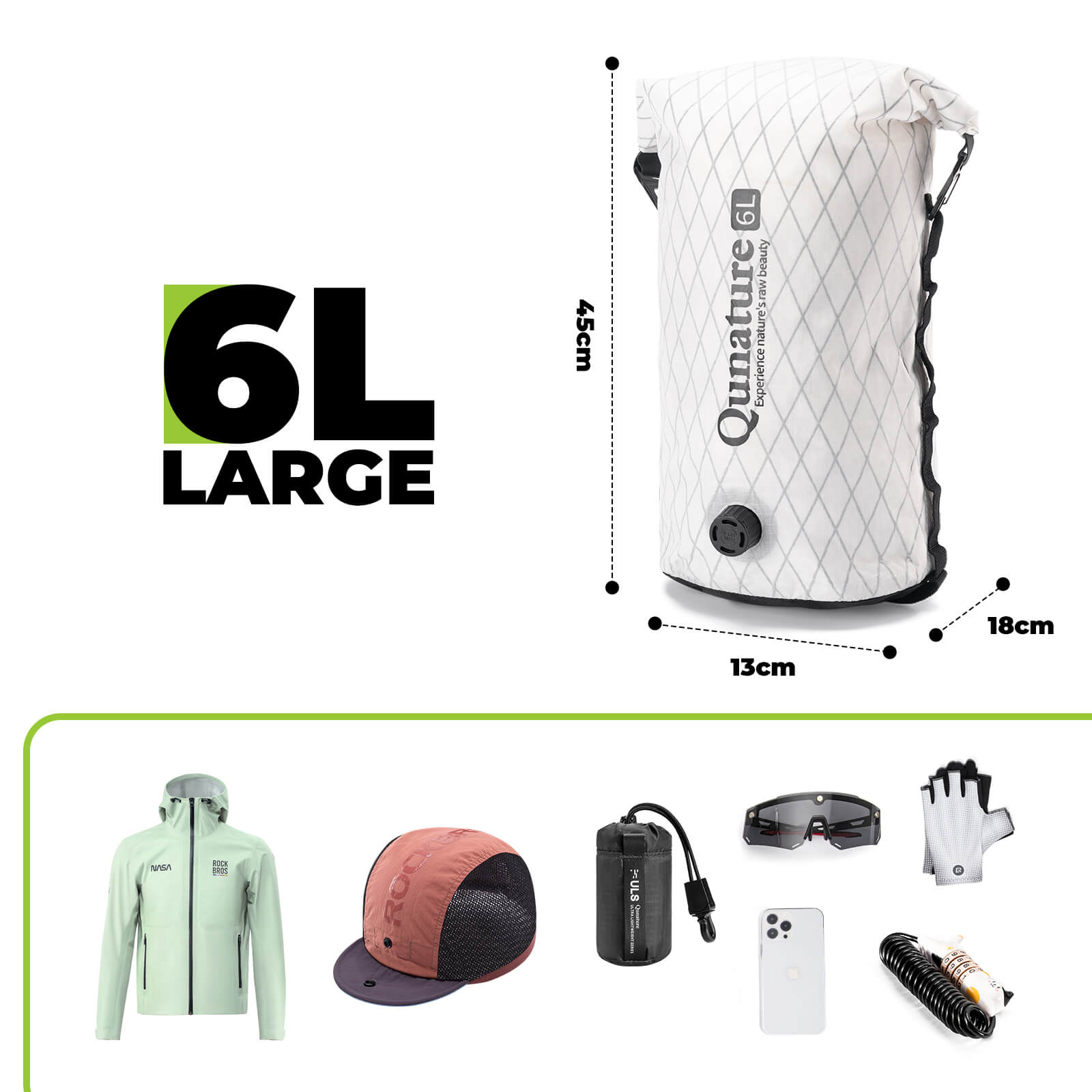 weiss 6l bikepacking tasche