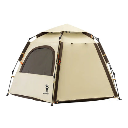 beiges automatik camping zelt mit wasserdichtem material